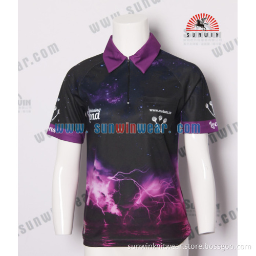 fashionable womens custom dart shirt / high quality sublimation beautiful girls dart jersey